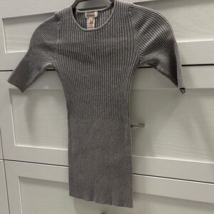 Sundance Gray Ribbed Knit Sweater